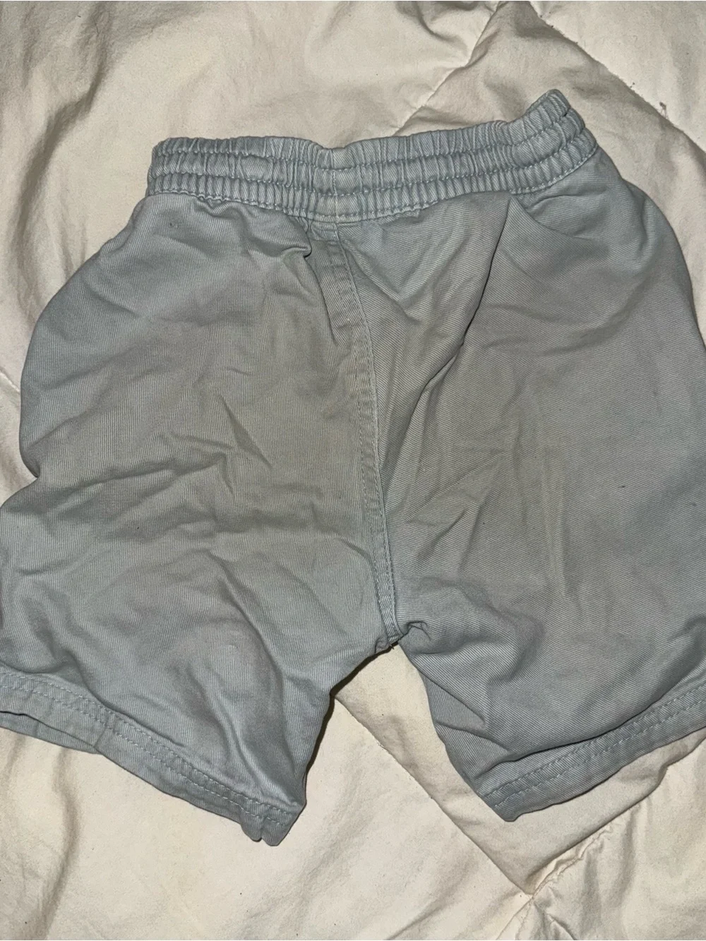 Toddler Light Blue Elastic Waist Shorts - Casual Everyday Style